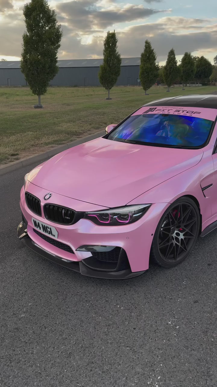 Matte Metallic Pearl Pink Car Vinyl Wrap PET