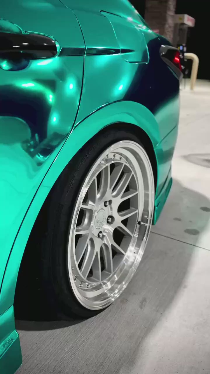 Gloss Mirror Chrome Green Car Vinyl Wrap PET