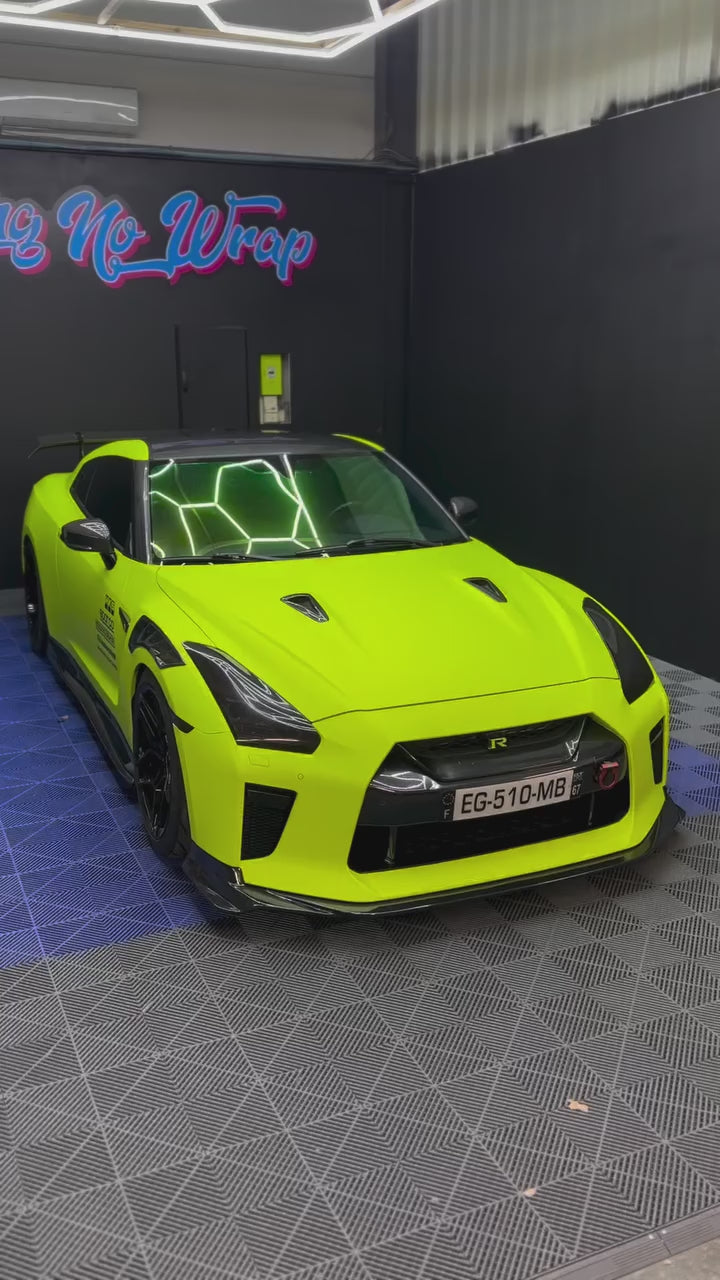 Matte Ultimate Flat Fluorescent Yellow Car Vinyl Wrap PET