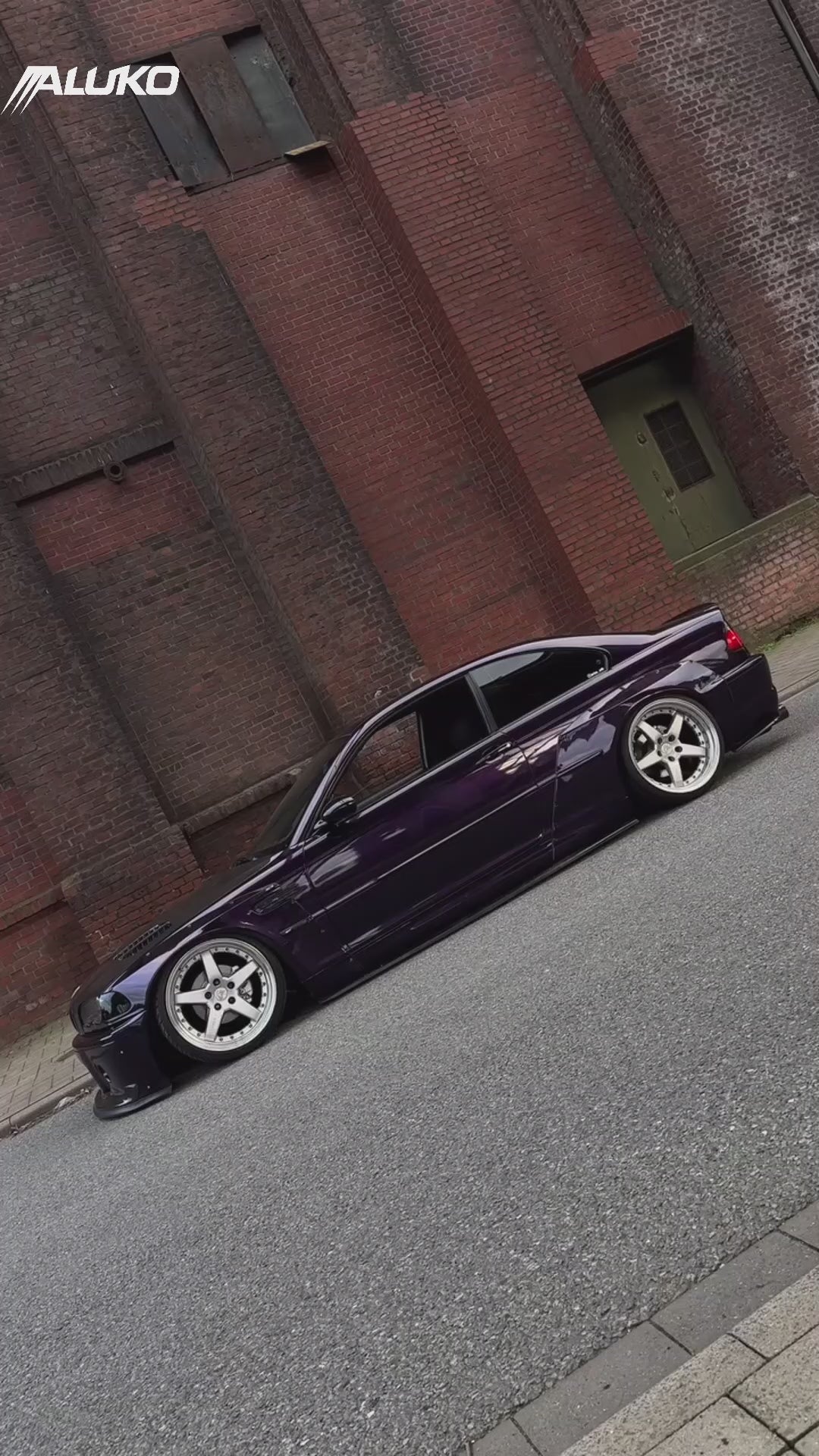 Gloss Metallic Midnight Purple Car Vinyl Wrap BMW PET