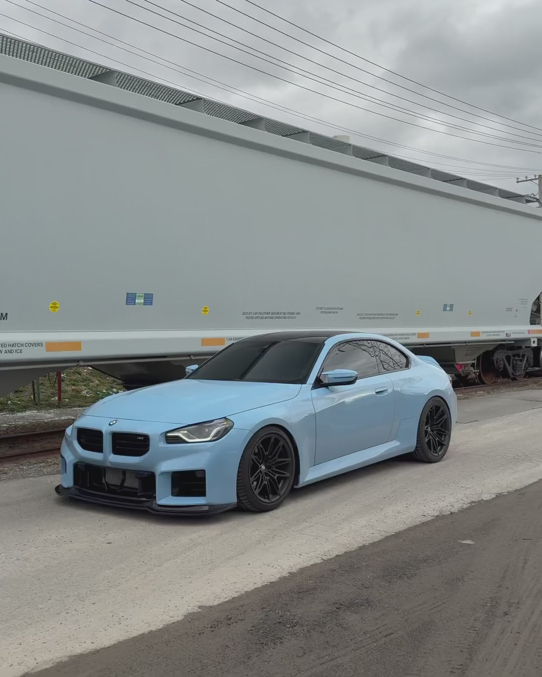 Gloss Hazy Blue Car Vinyl Wrap PET