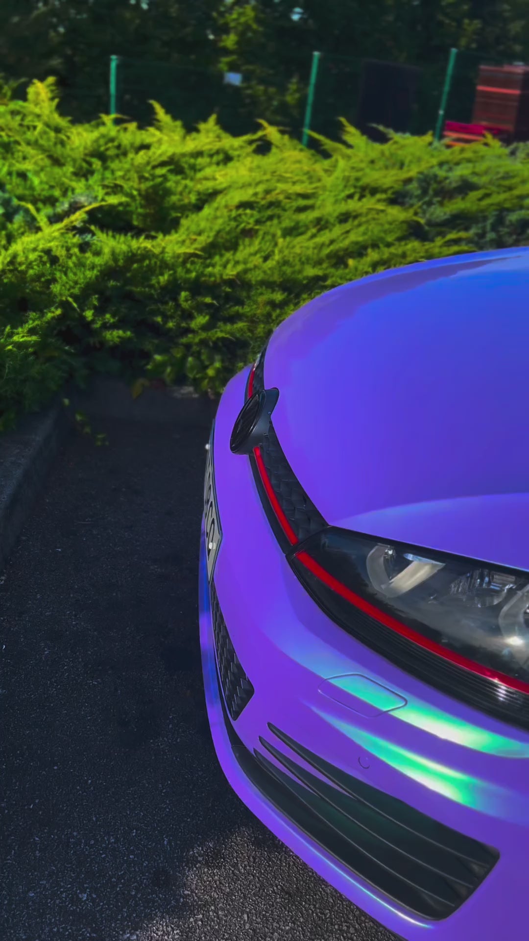 Gloss Metallic Chameleon Purple Green Car Vinyl Wrap