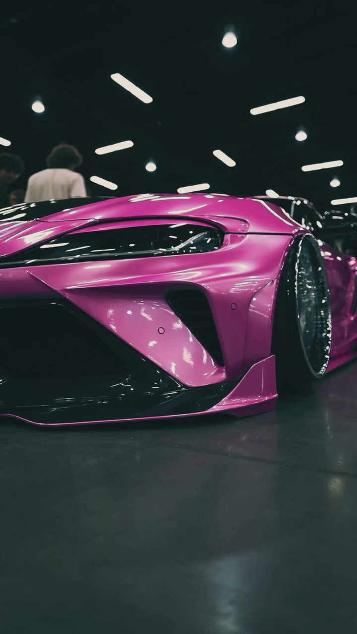 Glossy Metallic Shell Pink Car Vinyl Wrap PET