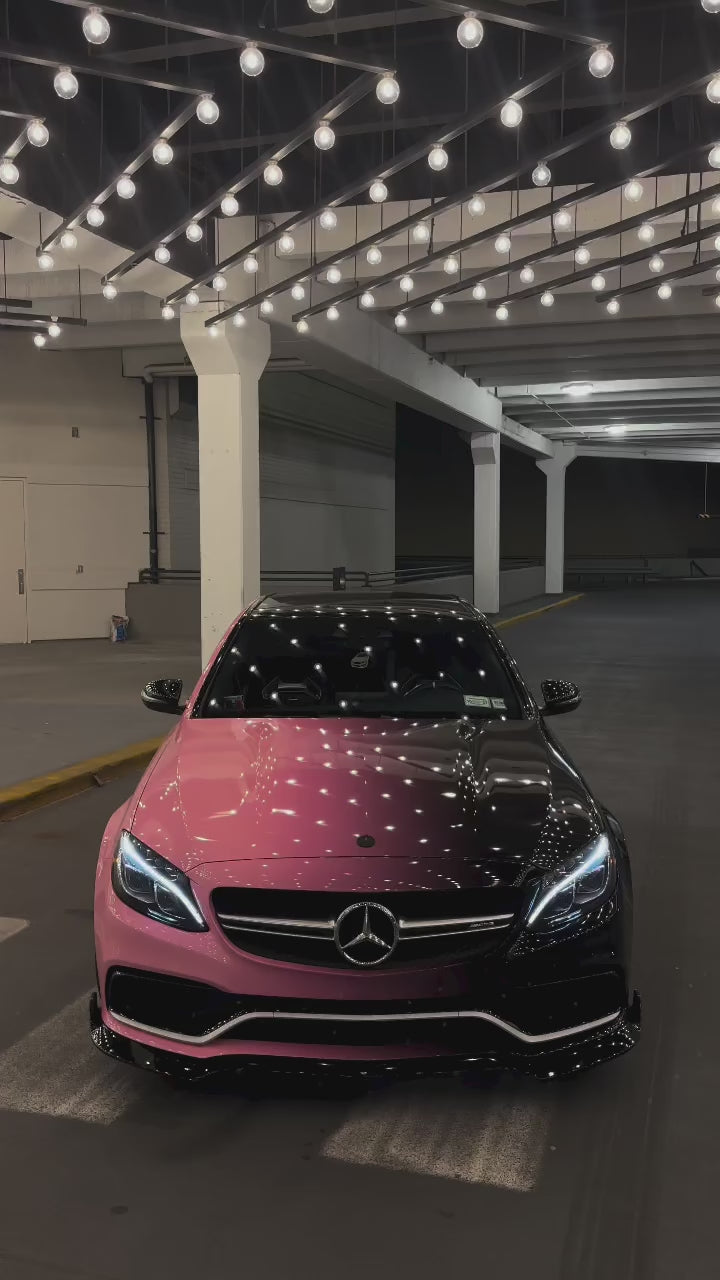 ALUKOVINYL Pink to Black Gradient Custom Printed Vinyl Wrap