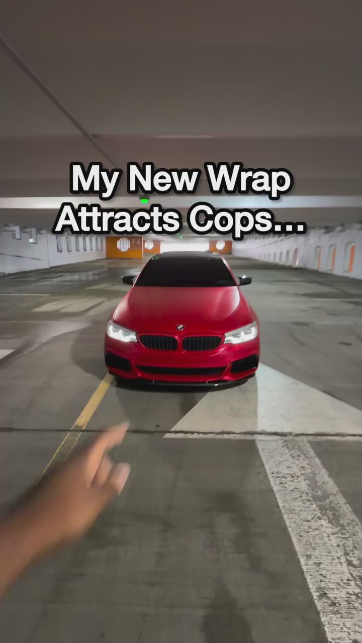 Matte Satin Red Ceramics Red Car Vinyl Wrap PET