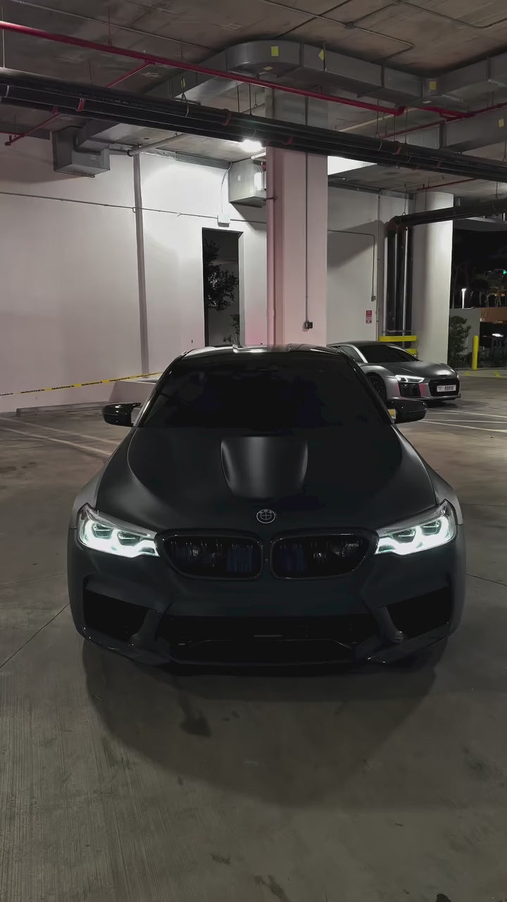 Matte Metallic Brushed Black Car Vinyl Wrap