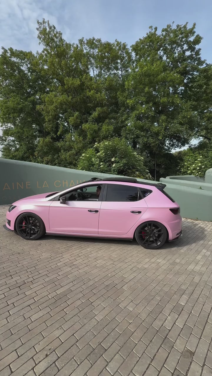 Matte Satin Bubblegum Pink Car Vinyl Wrap