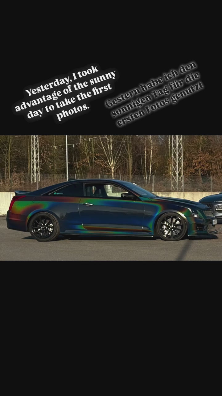 Gloss Metallic Rainbow Laser Flip Psychedelic Grey Car Vinyl Wrap