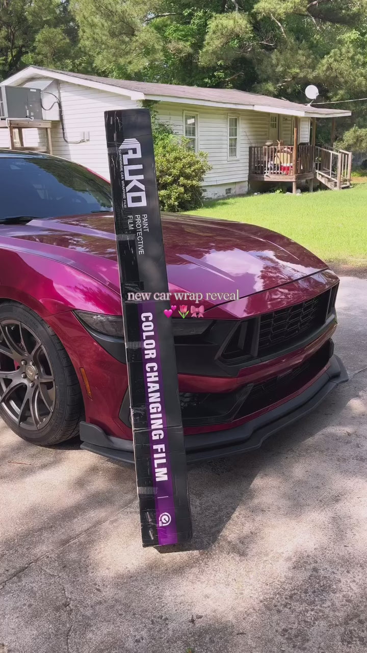 Gloss Metallic Passion Pink Car Vinyl Wrap PET