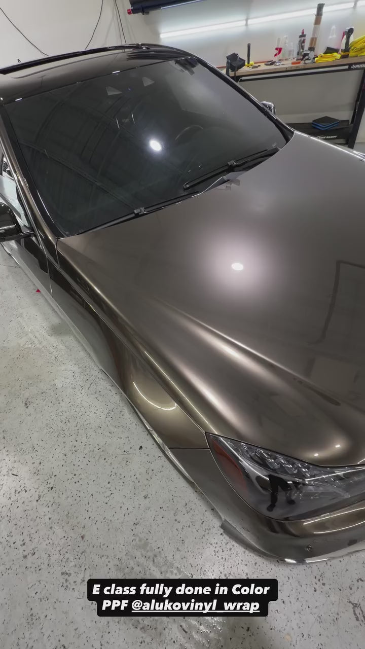 TPU Gloss Liquid Metallic Titanium Grey Colored PPF Paint Protection Film