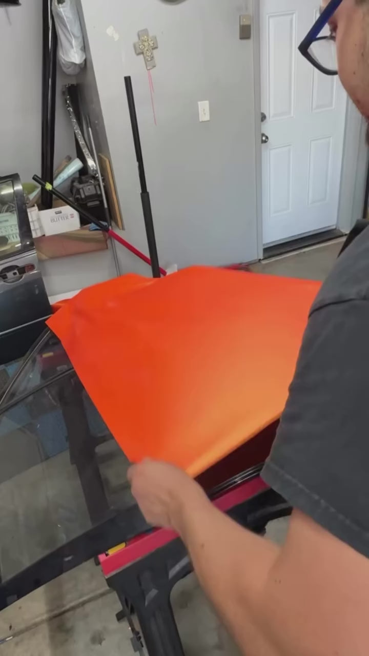 Ultimate Flat Matte Metallic Stunning Orange Car Vinyl Wrap PET