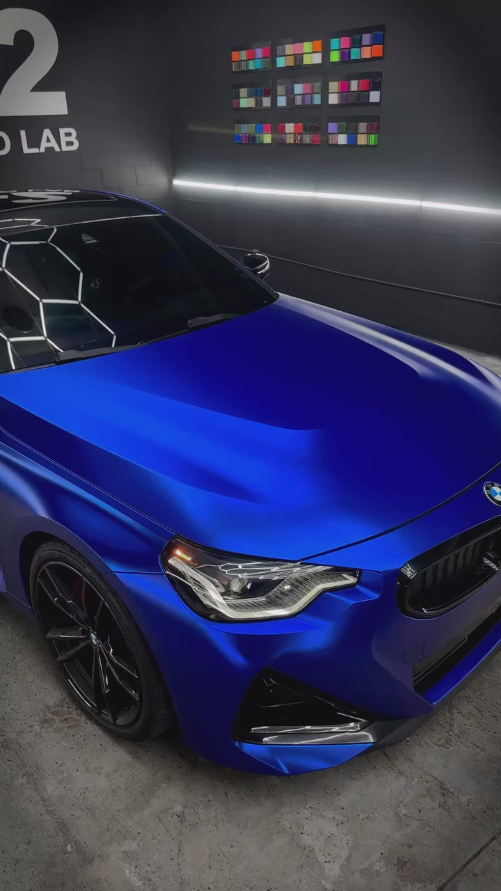 Matte Metallic Satin Blueberry Car Vinyl Wrap PET