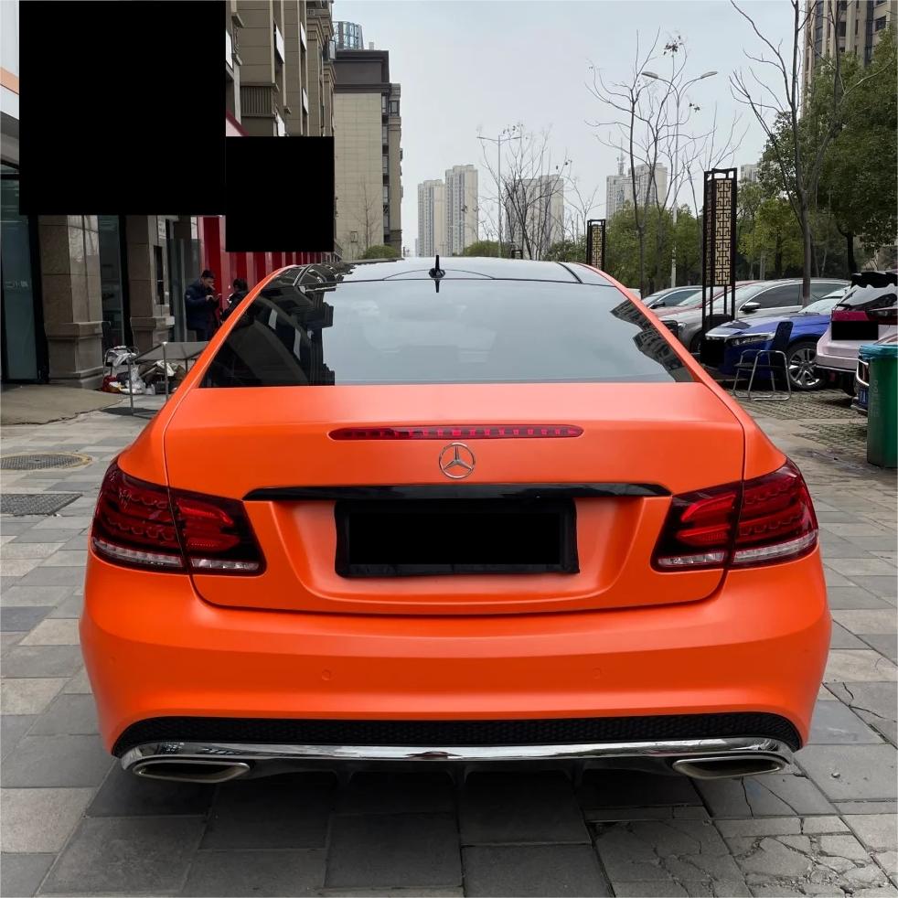 Satin Chrome Orange Car Vinyl Wrap