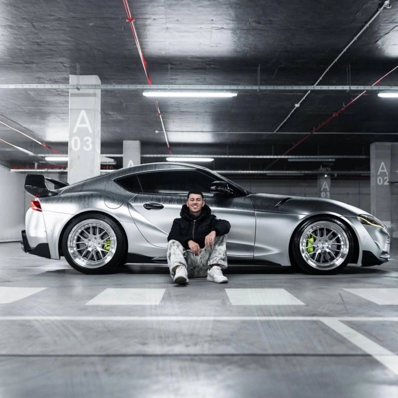 Matte Satin Chrome Silver Car Vinyl Wrap | Satin Chrome X Silver Car Wrap