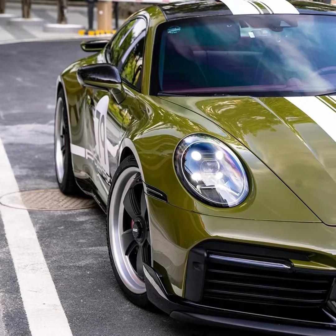 TPU Gloss Military Green Colored PPF Paint Protection Film