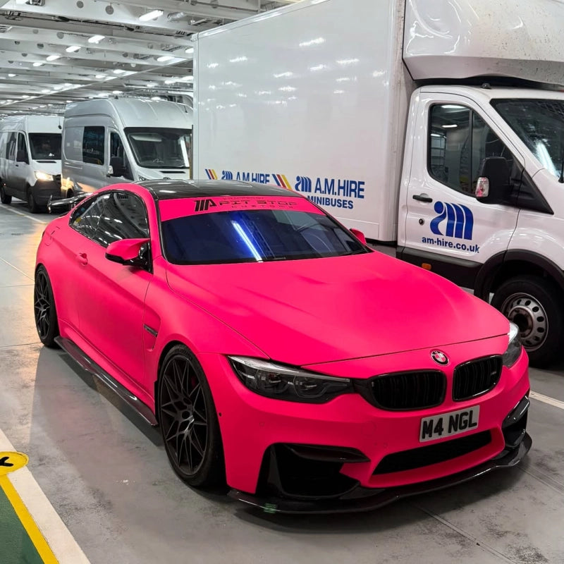 Ultimate Flat Fluorescent Pink Car Vinyl Wrap PET