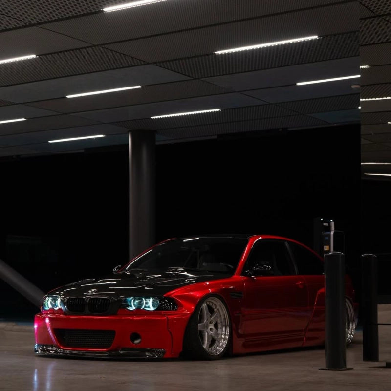 Ultra Glossy Metallic Vampire Red Car Vinyl Wrap BMW PET
