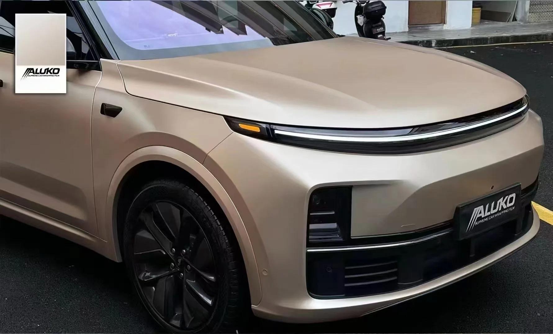 Matte Satin Metallic Champagne Gold Car Wrap PET