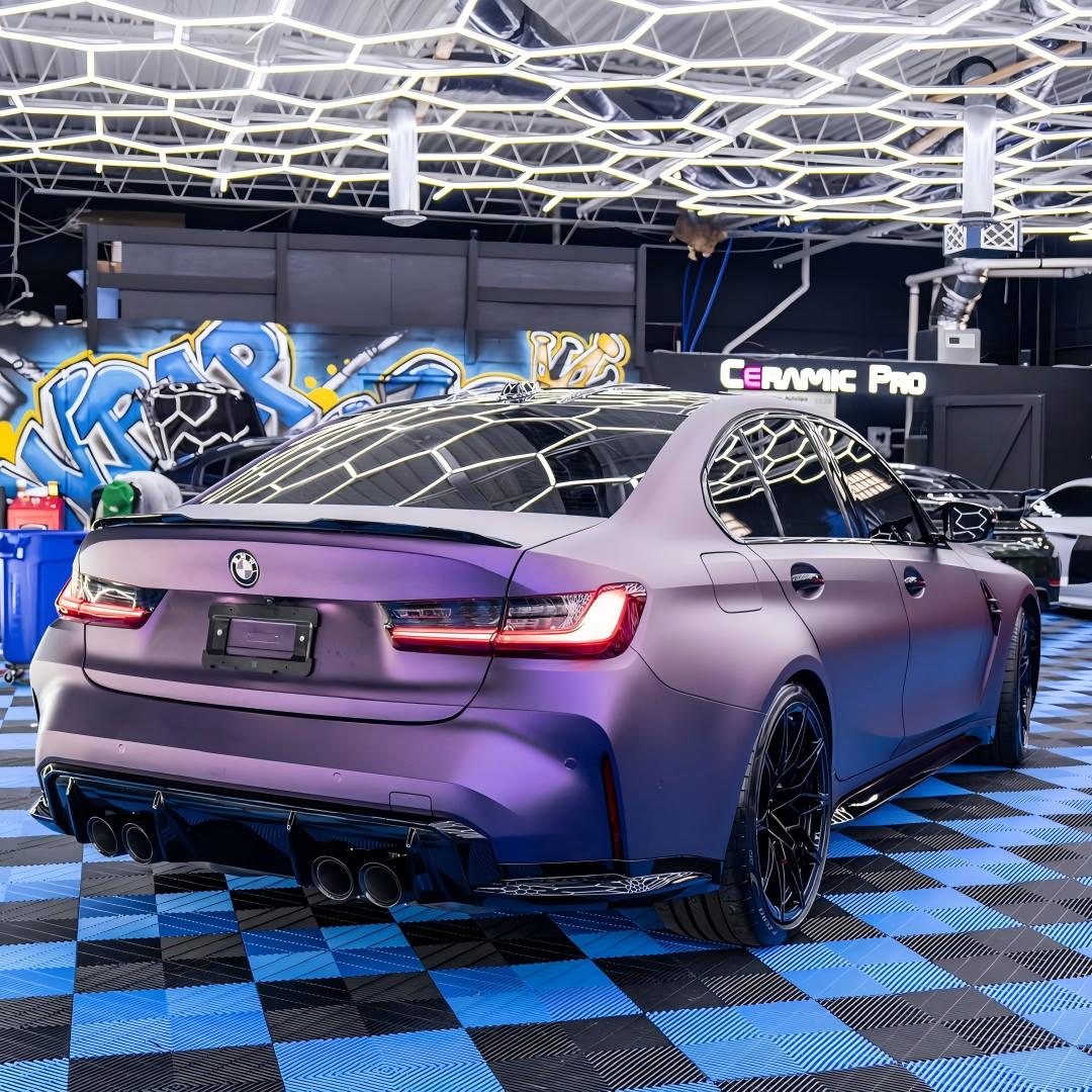 Ultra Matte Metallic Dark Purple Car Vinyl Wrap PET
